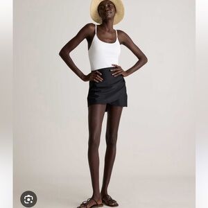 Quince Italian cami ribbed one piece swimsuit in white new - no longer sold!